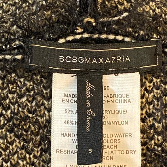 BCBGMaxAzria Black and Cream Knit Cardigan - Picture 3 of 3